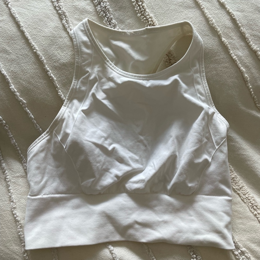 White lululemon Crop Bra
